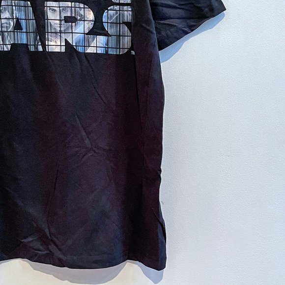 Disney Store Star Wars Lucasfilm Black Graphic Silver Lettering Tshirt Tee Sz XL - Picture 3 of 8